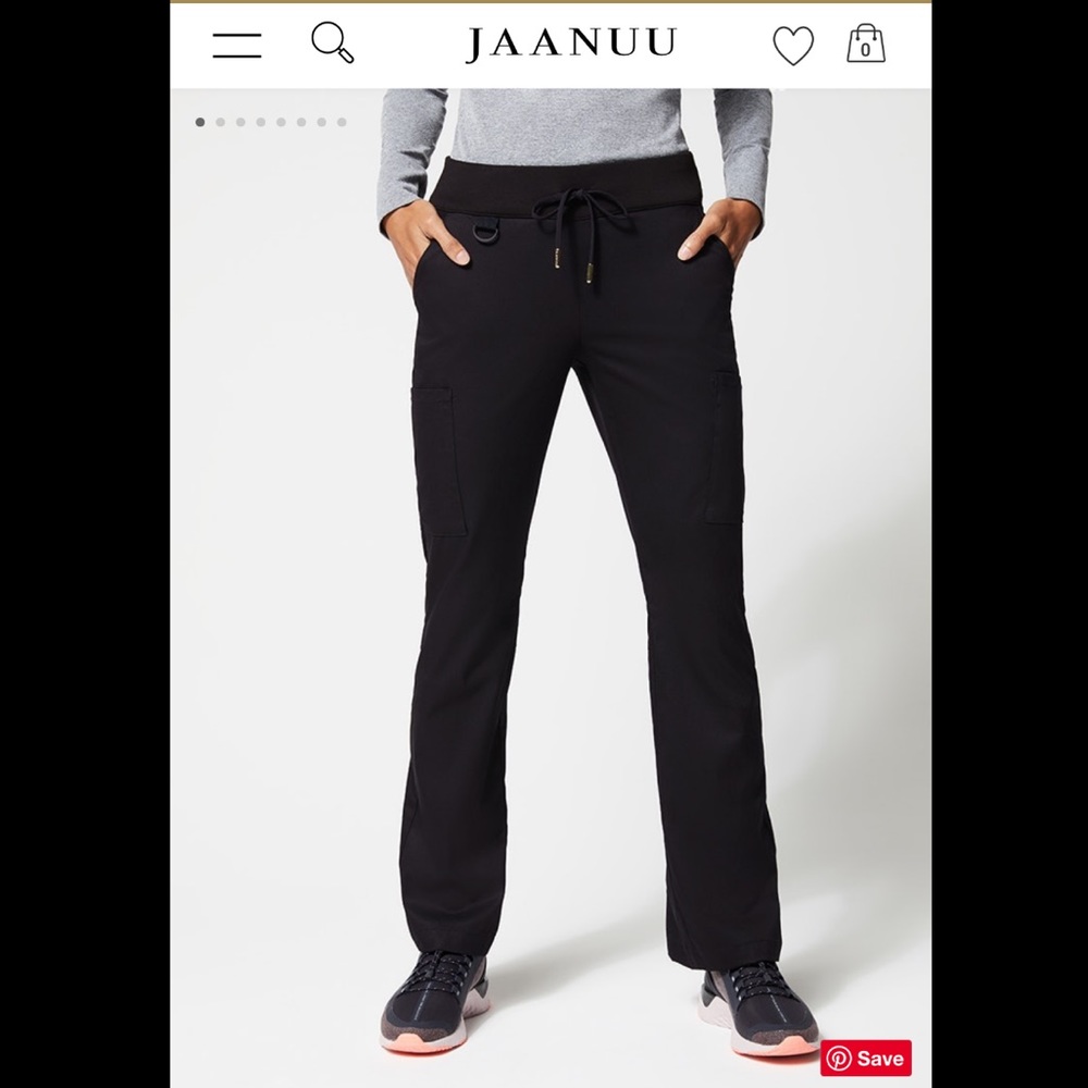 Jaanuu Black Yoga Waist Adjustable Pant